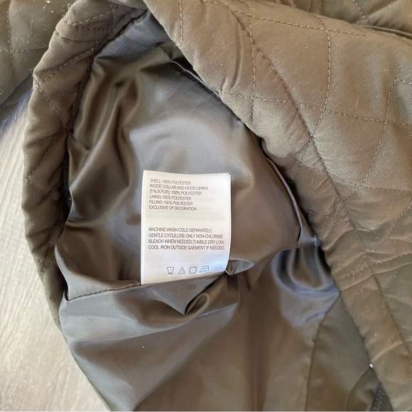 *Laundry Quilted Loden Green Jacket - Hood & Gold Accents - Picture 6 of 6